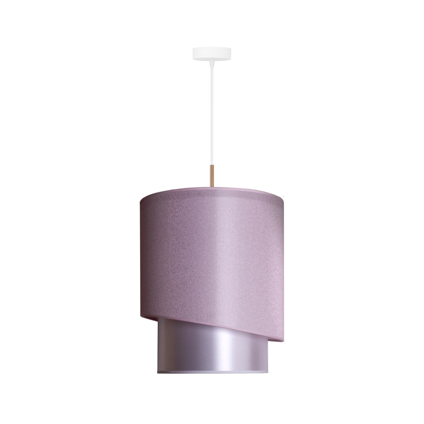 Duolla - Lühter PARIIS 1xE27/15W/230V d. 40 cm roosa/hõbe/vask