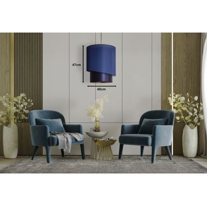 Duolla - Lühter PARIIS 1xE27/15W/230V d. 40 cm sinine/kuldne