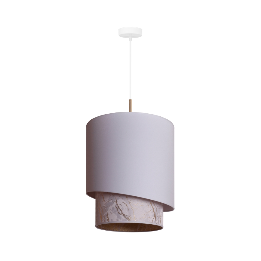 Duolla - Lühter PARIIS 1xE27/15W/230V d. 40 cm valge/beež