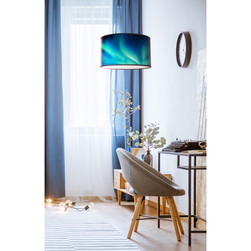 Duolla - Lühter PRINT M 1xE27/40W/230V d. 35 cm türkiis