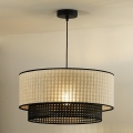 Duolla - Lühter RATTAN YUTE 1xE27/15W/230V d. 45 cm kreemikas/must
