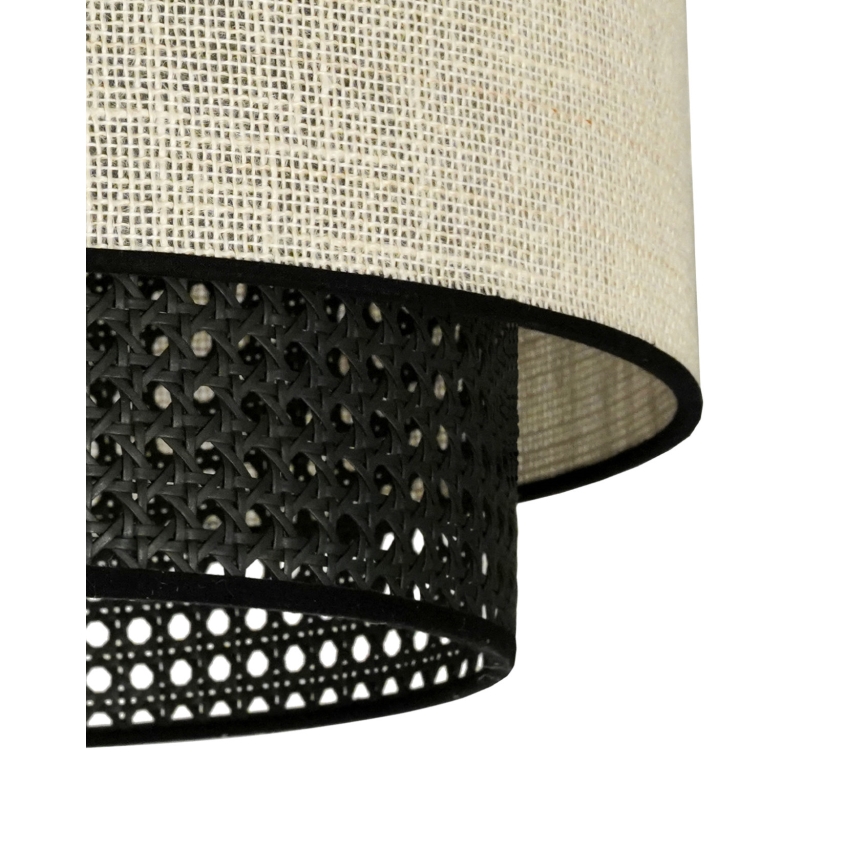 Duolla - Lühter RATTAN YUTE 1xE27/15W/230V d. 45 cm kreemikas/must