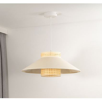 Duolla - Lühter RIO RATTAN 1xE27/15W/230V d. 45 cm beež/rotang