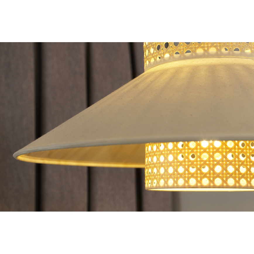 Duolla - Lühter RIO RATTAN 1xE27/15W/230V d. 45 cm beež/rotang
