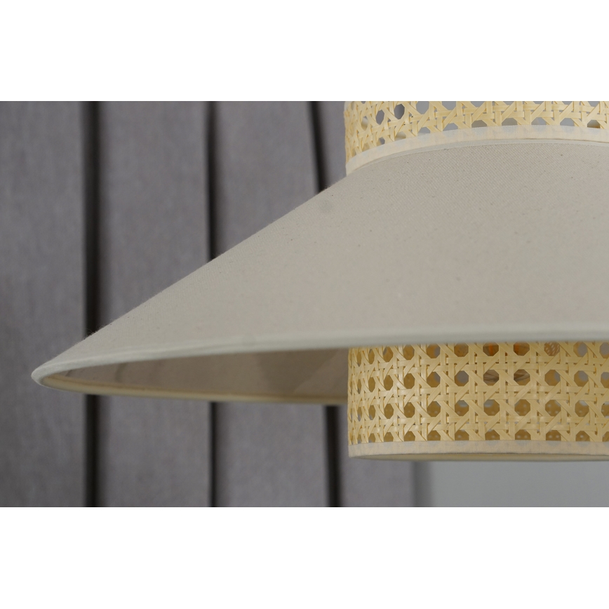 Duolla - Lühter RIO RATTAN 1xE27/15W/230V d. 45 cm beež/rotang