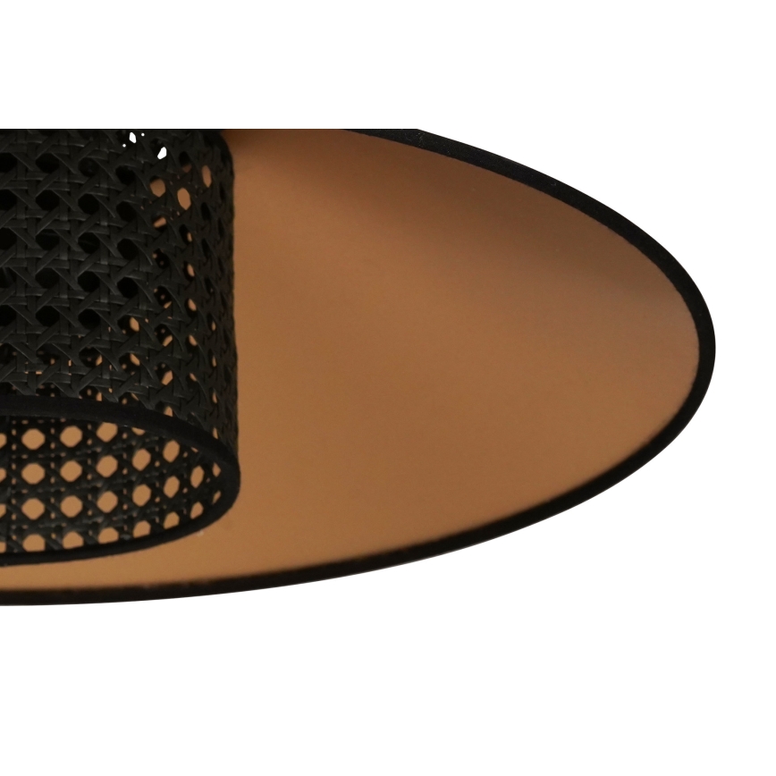 Duolla - Lühter RIO RATTAN 1xE27/15W/230V d. 45 cm must/kuldne