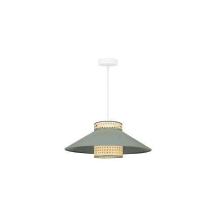 Duolla - Lühter RIO RATTAN 1xE27/15W/230V d. 45 cm roheline/rotang