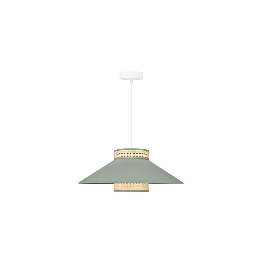 Duolla - Lühter RIO RATTAN 1xE27/15W/230V d. 45 cm roheline/rotang