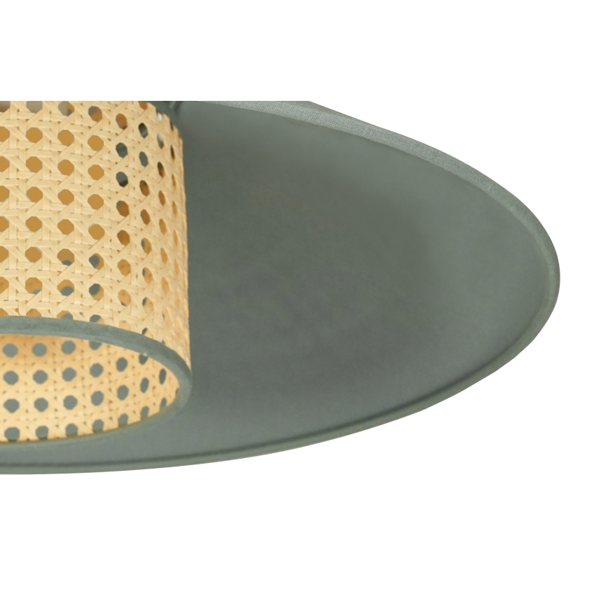 Duolla - Lühter RIO RATTAN 1xE27/15W/230V d. 45 cm roheline/rotang