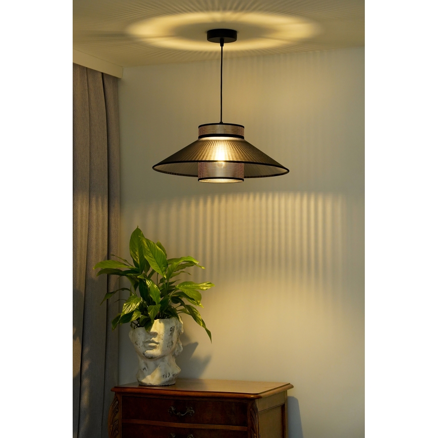 Duolla - Lühter RIO SHINY 1xE27/15W/230V d. 45 cm must/vask