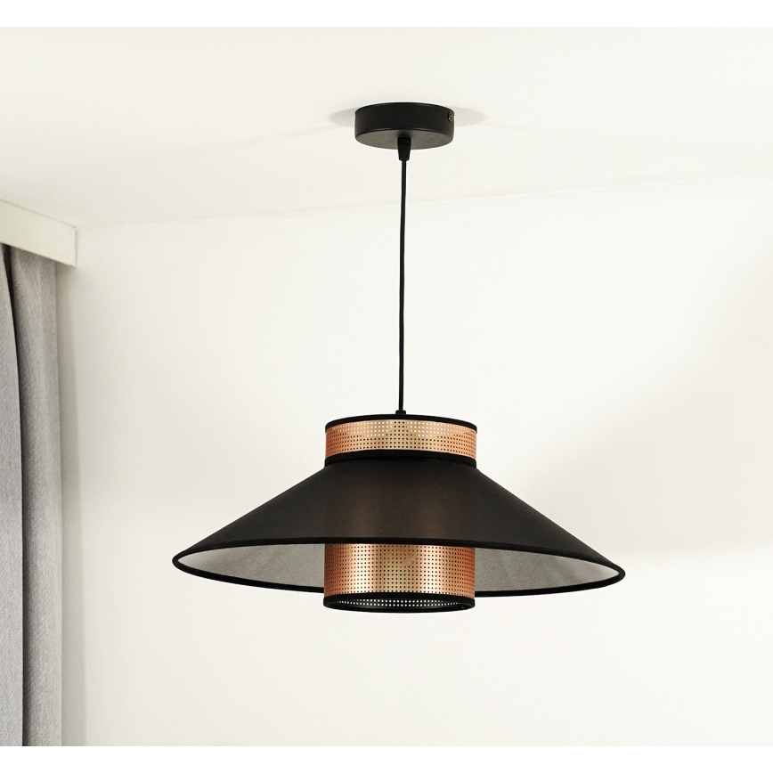 Duolla - Lühter RIO SHINY 1xE27/15W/230V d. 45 cm must/vask