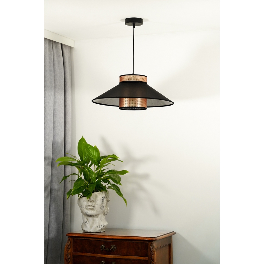 Duolla - Lühter RIO SHINY 1xE27/15W/230V d. 45 cm must/vask