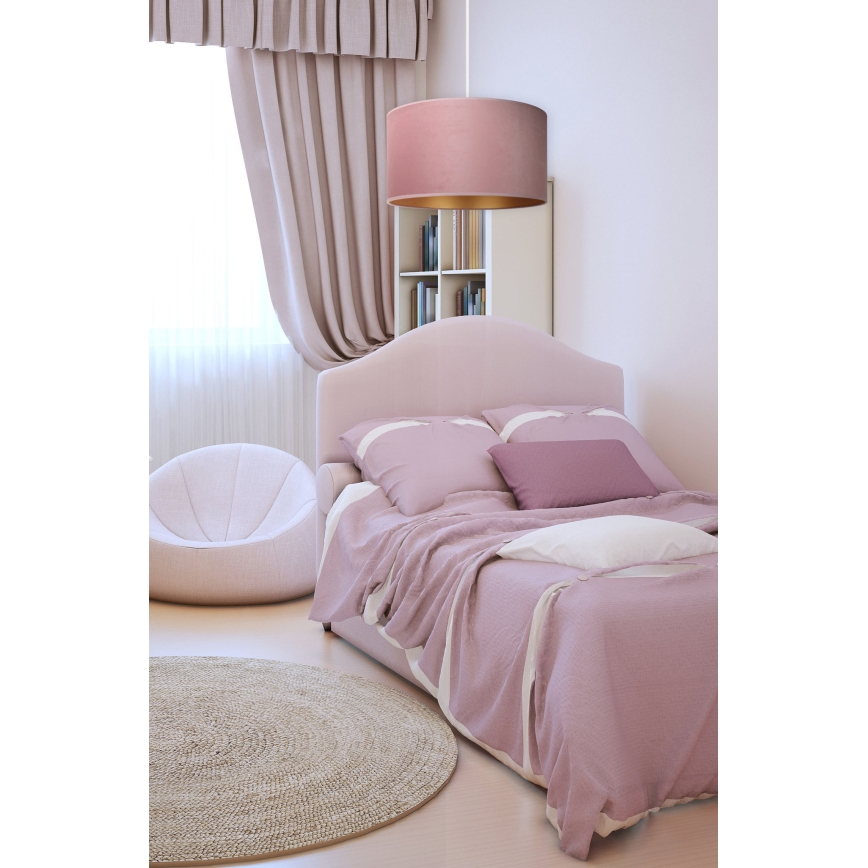 Duolla - Lühter ROLLER 1xE27/15W/230V d. 40 cm roosa/kuldne