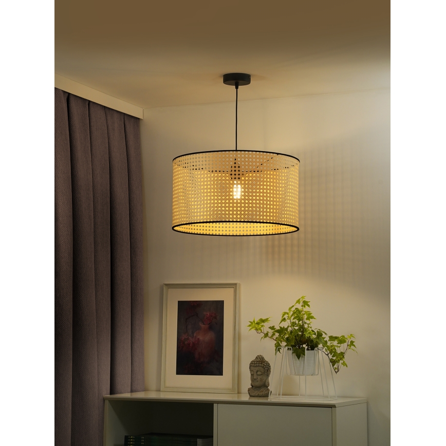 Duolla - Lühter ROLLER 1xE27/15W/230V d. 45 cm rotang/must