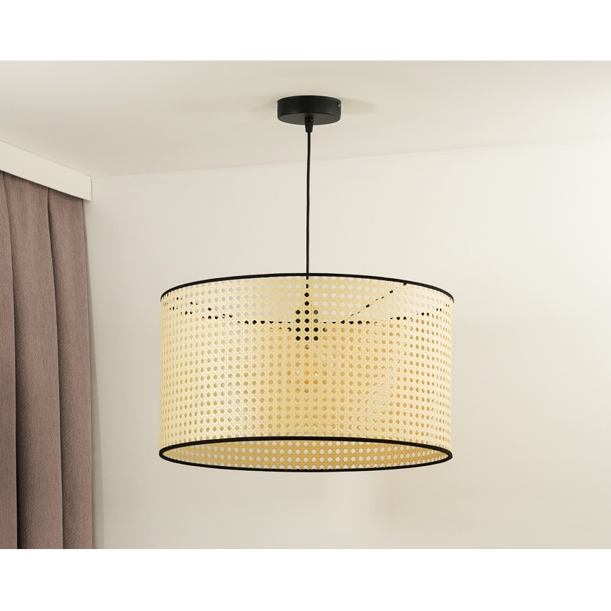 Duolla - Lühter ROLLER 1xE27/15W/230V d. 45 cm rotang/must