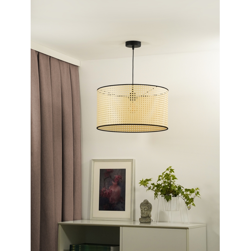 Duolla - Lühter ROLLER 1xE27/15W/230V d. 45 cm rotang/must