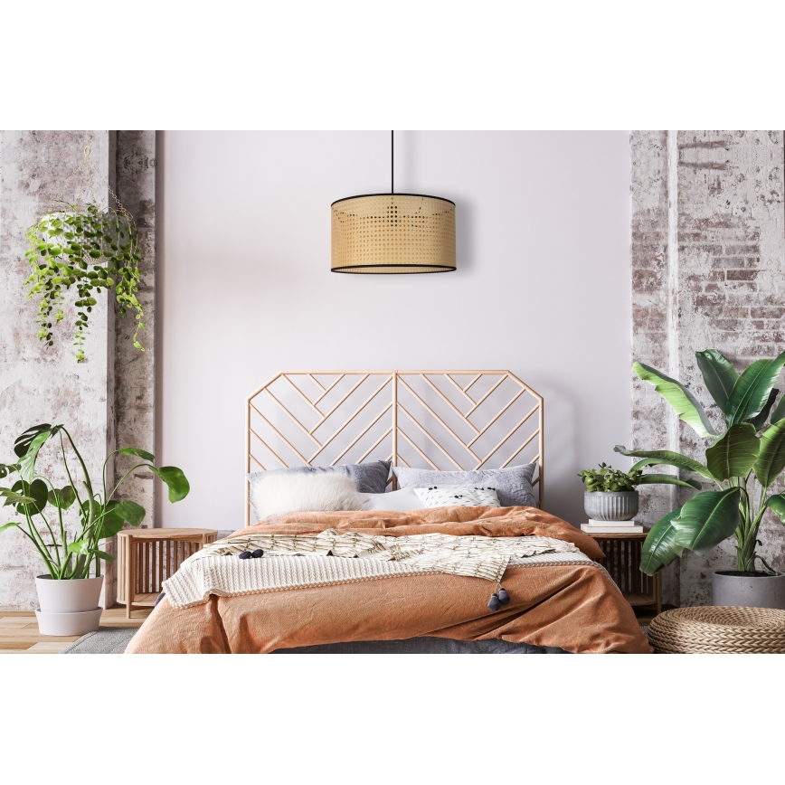 Duolla - Lühter ROLLER 1xE27/15W/230V d. 45 cm rotang/must