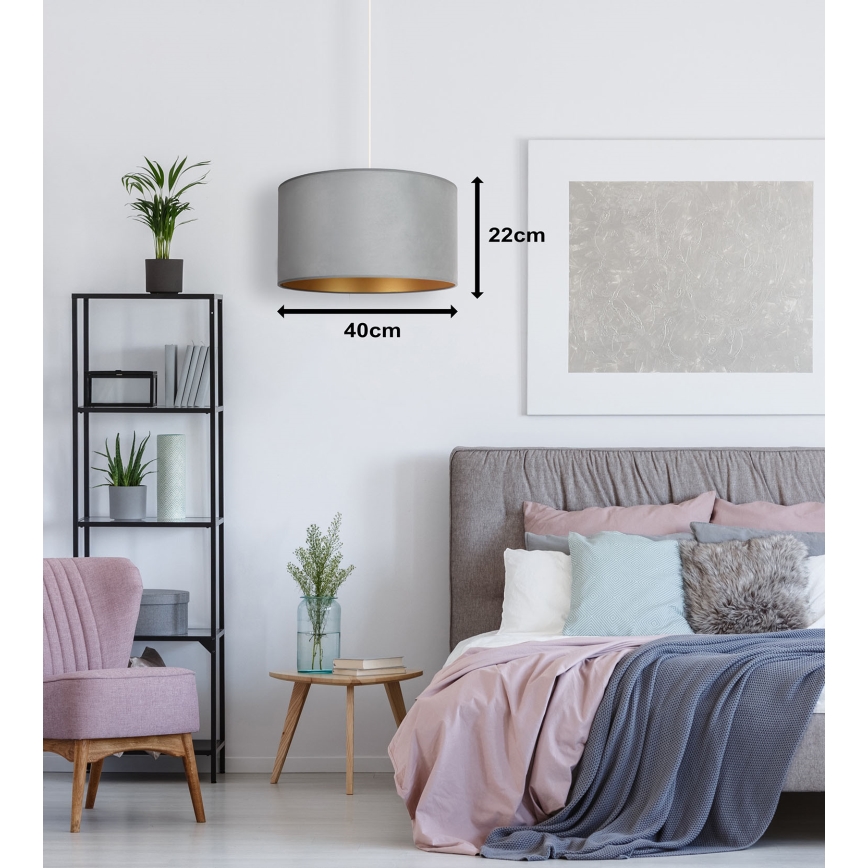 Duolla - Lühter ROLLER 1xE27/15W/230V hele d. 40 cm roheline/kuldne