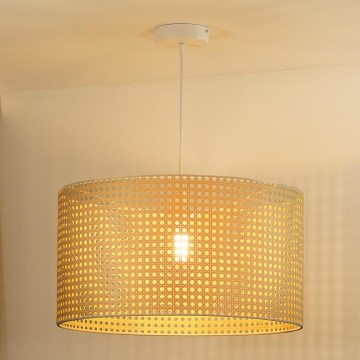 Duolla - Lühter ROLLER RATTAN 1xE27/15W/230V d. 45 cm beež