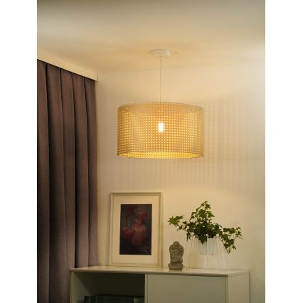 Duolla - Lühter ROLLER RATTAN 1xE27/15W/230V d. 45 cm beež