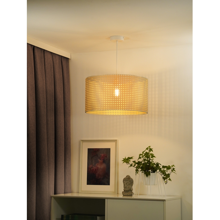 Duolla - Lühter ROLLER RATTAN 1xE27/15W/230V d. 45 cm beež