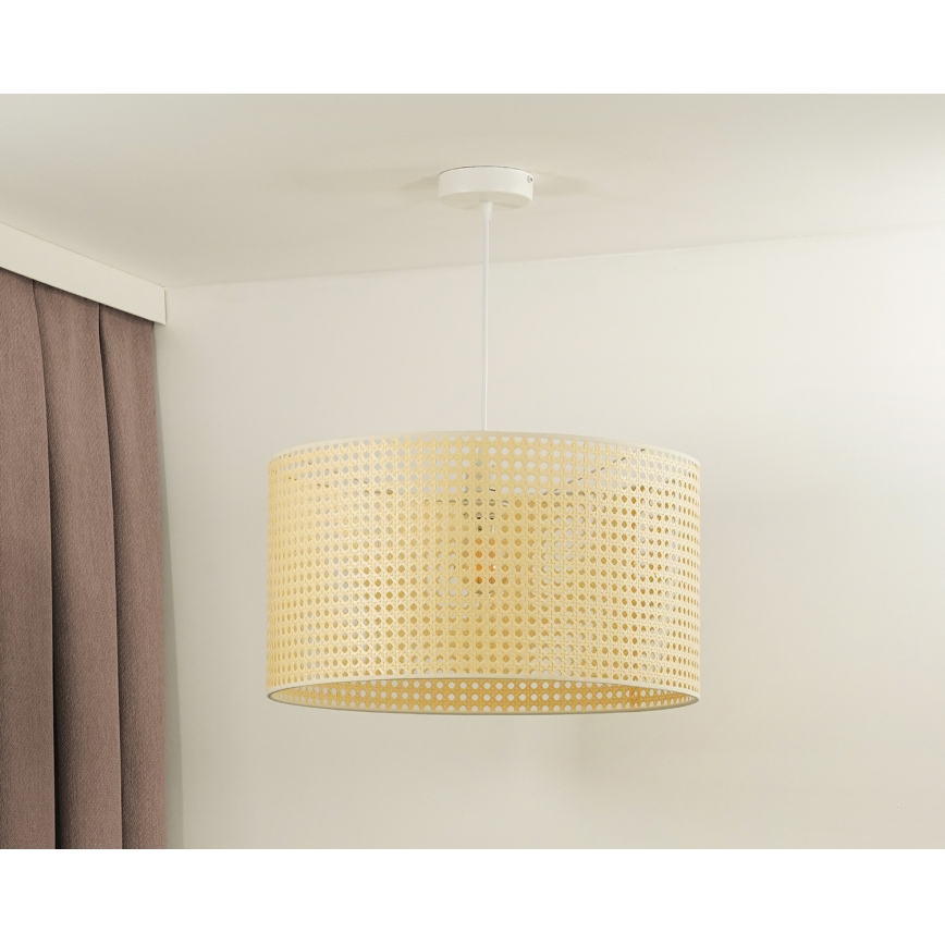 Duolla - Lühter ROLLER RATTAN 1xE27/15W/230V d. 45 cm beež