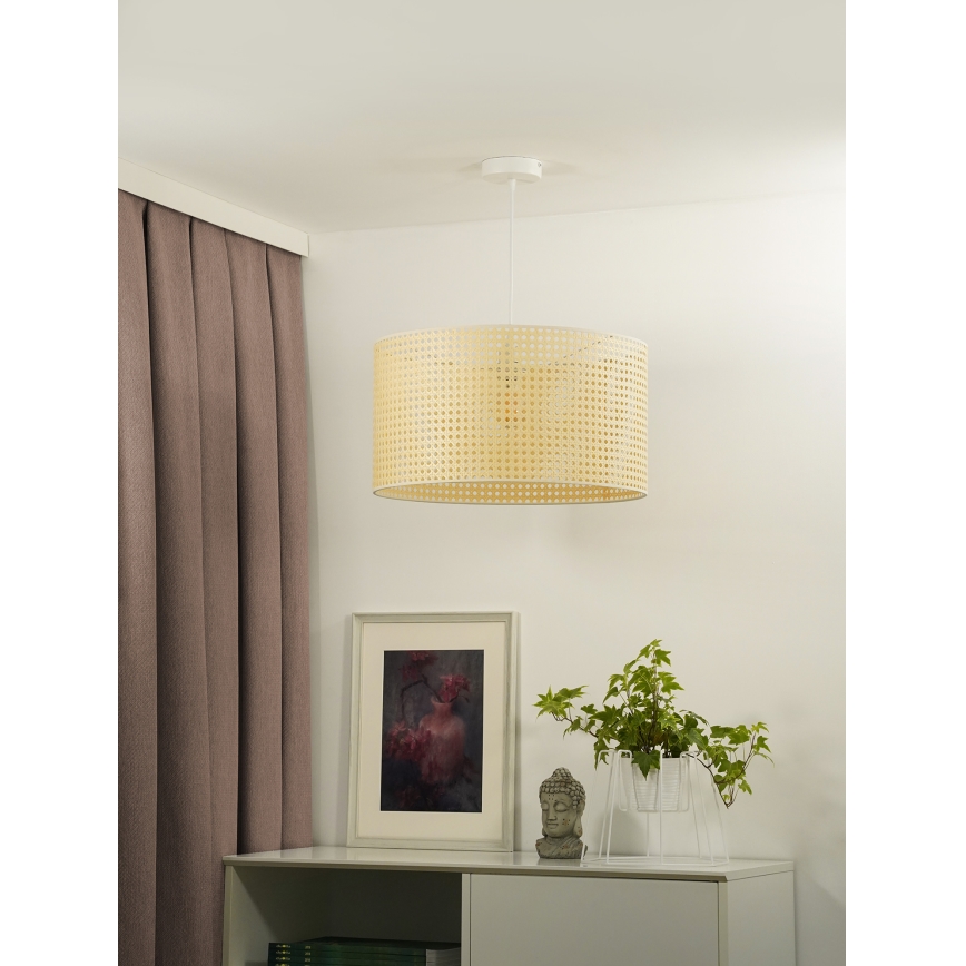 Duolla - Lühter ROLLER RATTAN 1xE27/15W/230V d. 45 cm beež