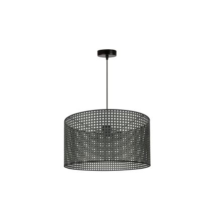 Duolla - Lühter ROLLER RATTAN 1xE27/15W/230V d. 45 cm must