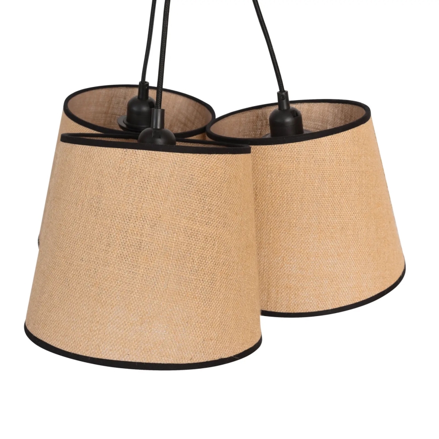 Duolla - Lühter ROSSA 3xE27/15W/230V d. 45 cm pruun/must