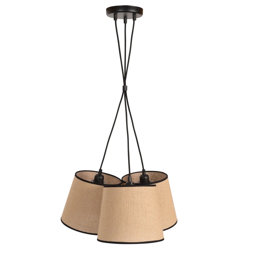 Duolla - Lühter ROSSA 3xE27/15W/230V d. 45 cm pruun/must