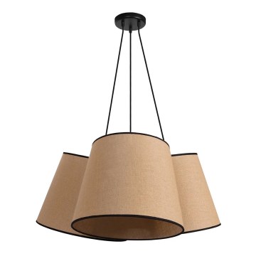 Duolla - Lühter ROSSA 3xE27/15W/230V d. 75 cm pruun/must