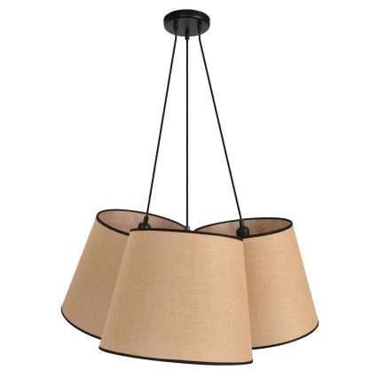 Duolla - Lühter ROSSA 3xE27/15W/230V d. 75 cm pruun/must