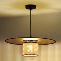 Duolla - Lühter TOKYO RATTAN 1xE27/15W/230V d. 50 cm kuldne/rotang