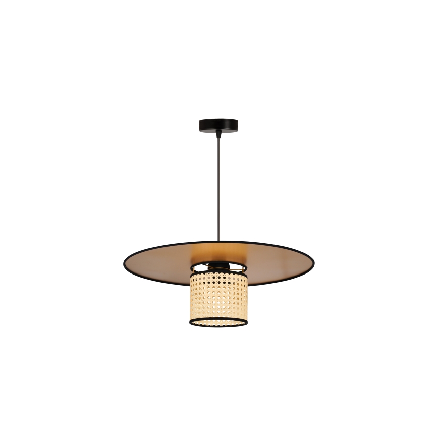 Duolla - Lühter TOKYO RATTAN 1xE27/15W/230V d. 50 cm kuldne/rotang