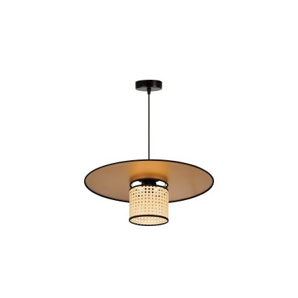 Duolla - Lühter TOKYO RATTAN 1xE27/15W/230V d. 50 cm kuldne/rotang