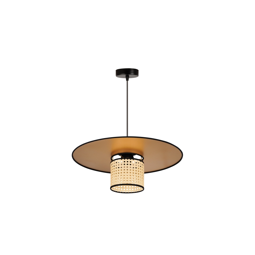 Duolla - Lühter TOKYO RATTAN 1xE27/15W/230V d. 50 cm kuldne/rotang