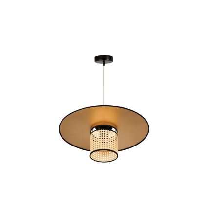 Duolla - Lühter TOKYO RATTAN 1xE27/15W/230V d. 50 cm kuldne/rotang