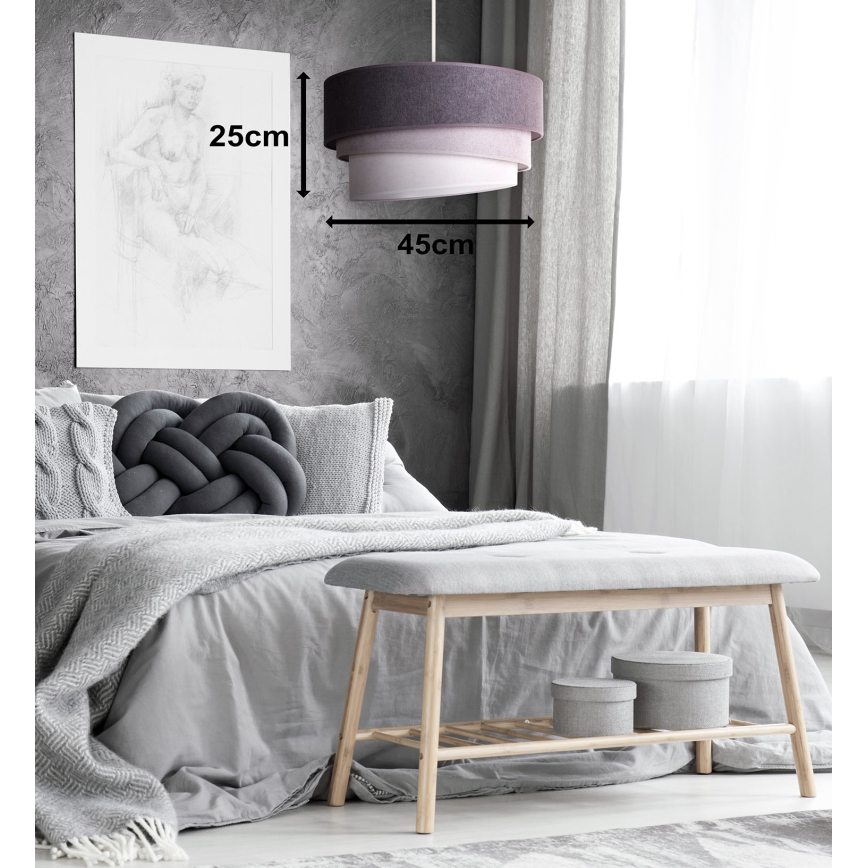 Duolla - Lühter TRIO 1xE27/15W/230V d. 45 cm antratsiit/hall/valge