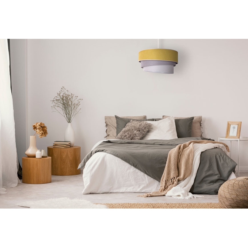 Duolla - Lühter TRIO 1xE27/15W/230V d. 45 cm kollane/hall/valge