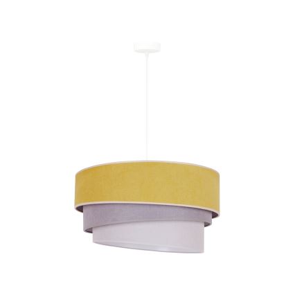 Duolla - Lühter TRIO 1xE27/15W/230V d. 45 cm kollane/hall/valge