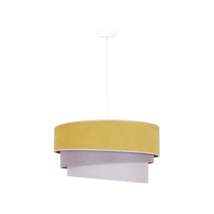 Duolla - Lühter TRIO 1xE27/15W/230V d. 45 cm kollane/hall/valge