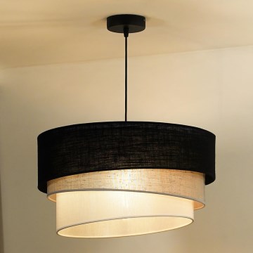 Duolla - Lühter TRIO 1xE27/15W/230V d. 45 cm must/hall/valge