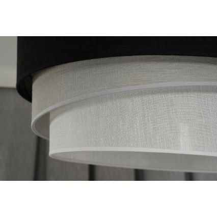 Duolla - Lühter TRIO 1xE27/15W/230V d. 45 cm must/hall/valge