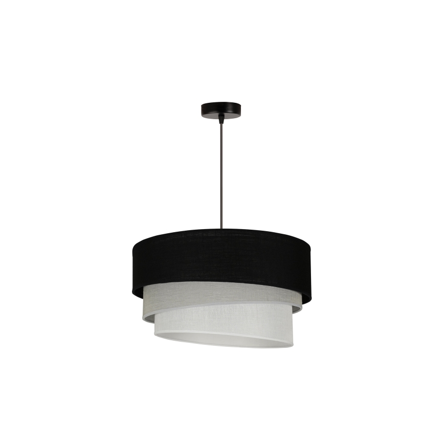 Duolla - Lühter TRIO 1xE27/15W/230V d. 45 cm must/hall/valge