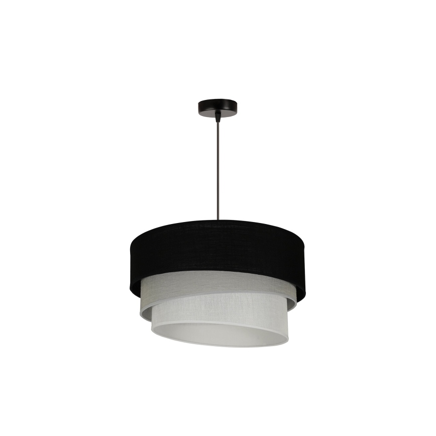Duolla - Lühter TRIO 1xE27/15W/230V d. 45 cm must/hall/valge