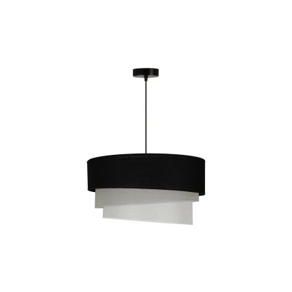 Duolla - Lühter TRIO 1xE27/15W/230V d. 45 cm must/hall/valge