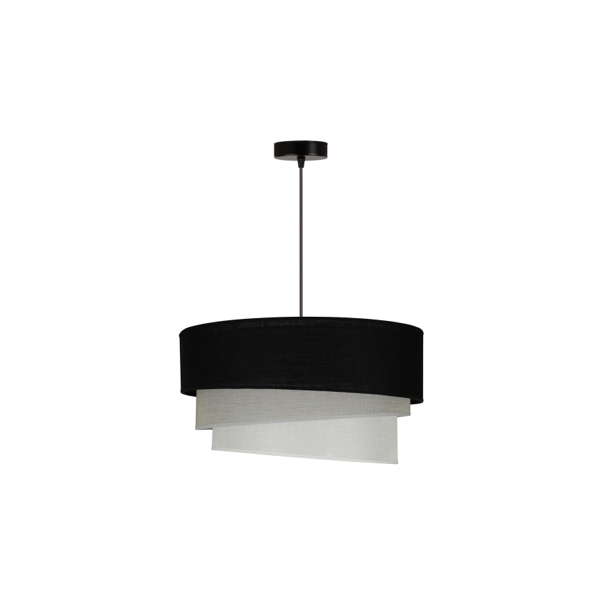 Duolla - Lühter TRIO 1xE27/15W/230V d. 45 cm must/hall/valge