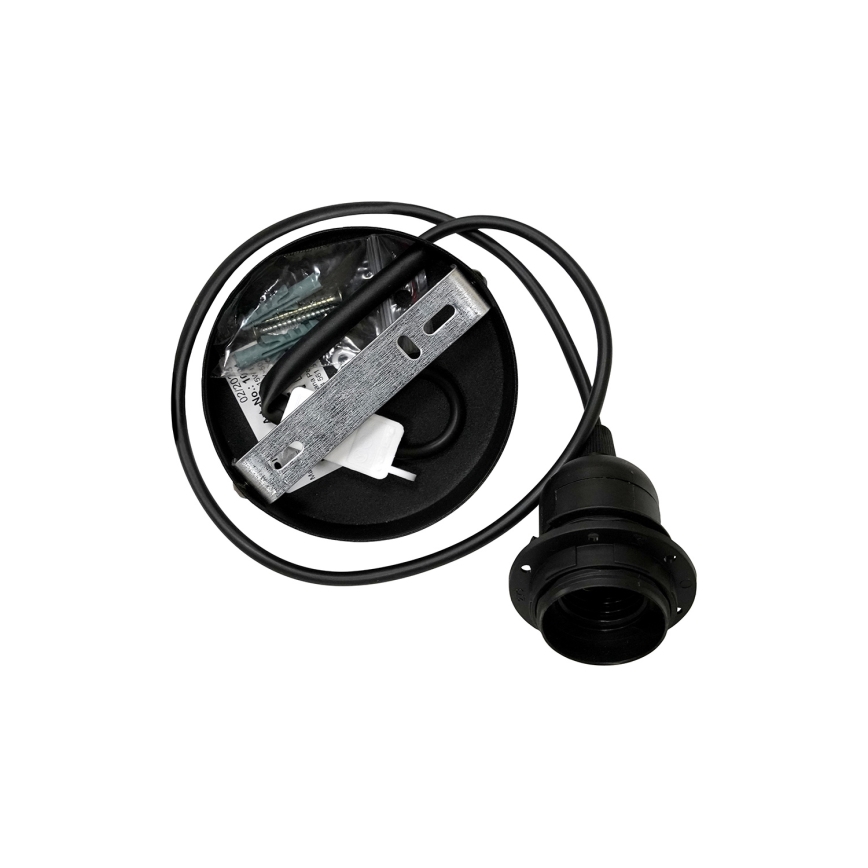 Duolla - Lühter TRIO 1xE27/15W/230V d. 45 cm must/hall/valge