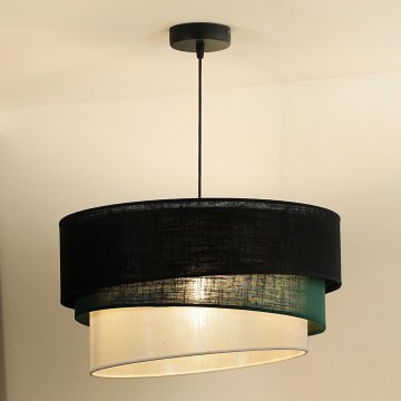 Duolla - Lühter TRIO 1xE27/15W/230V d. 45 cm must/roheline/valge