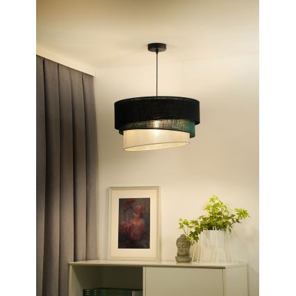 Duolla - Lühter TRIO 1xE27/15W/230V d. 45 cm must/roheline/valge